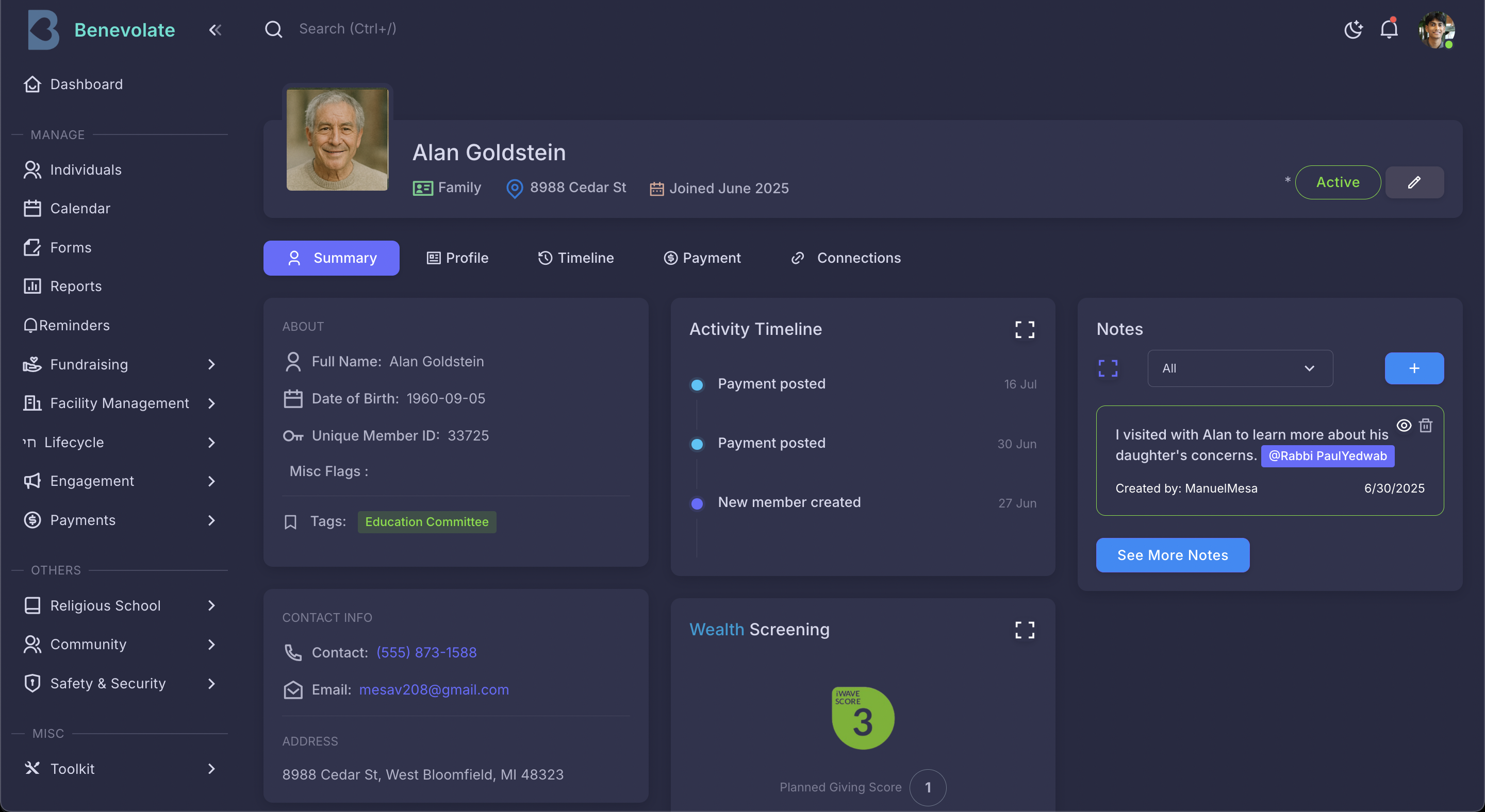 Donor Dashboard